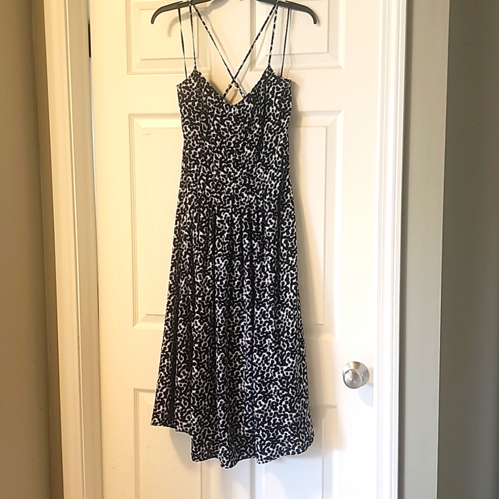 Black and white spaghetti strap dress